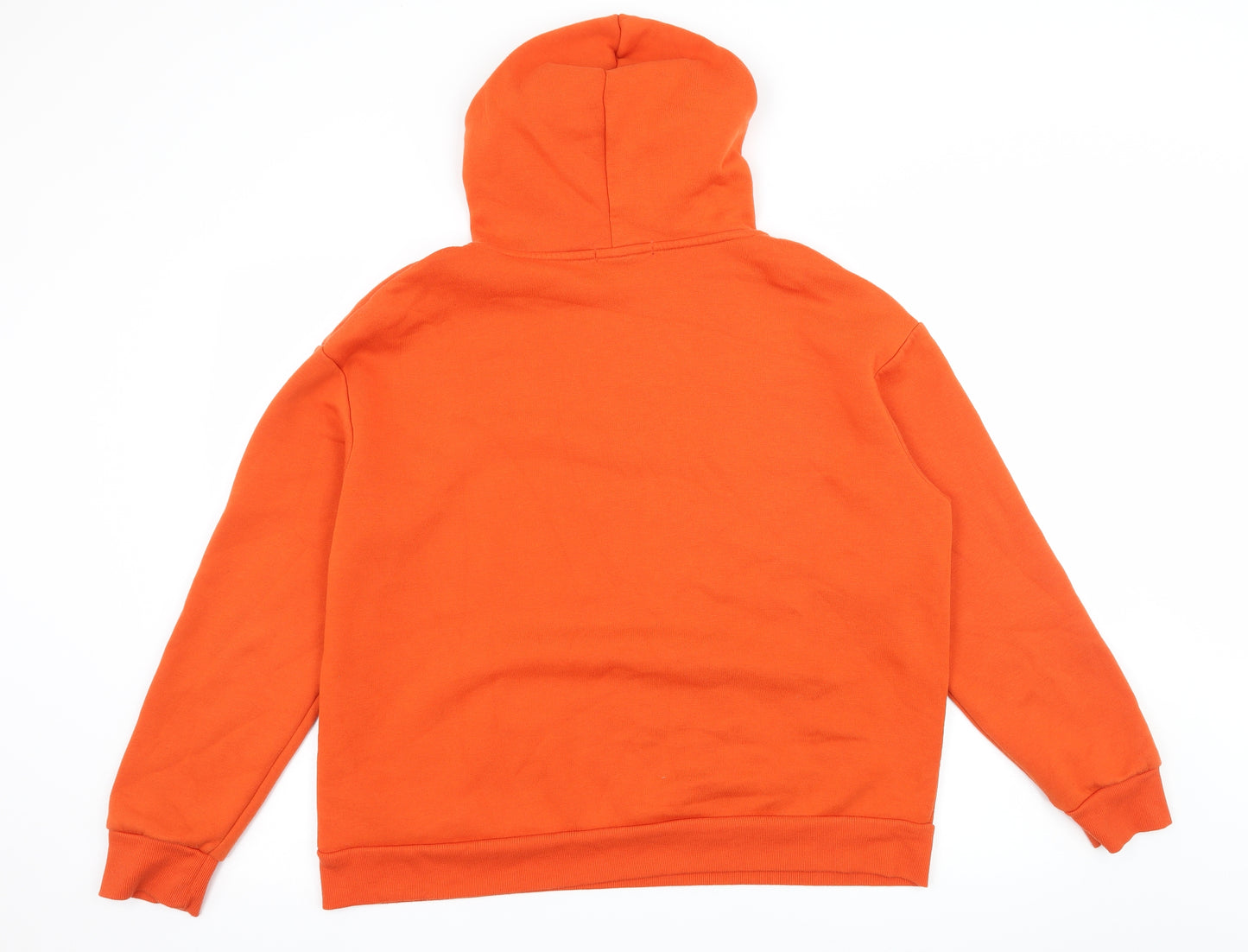 Priamrk Womens Orange  Jersey Pullover Hoodie Size 14