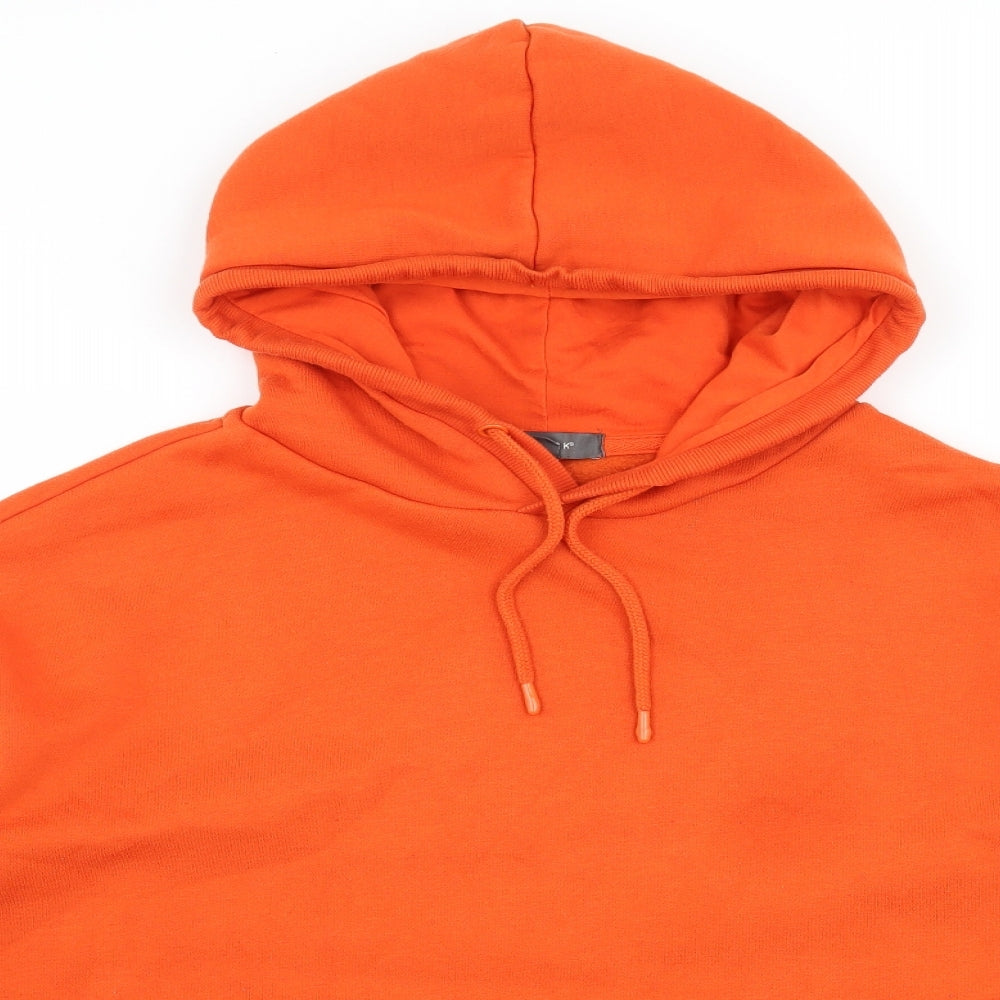 Priamrk Womens Orange  Jersey Pullover Hoodie Size 14