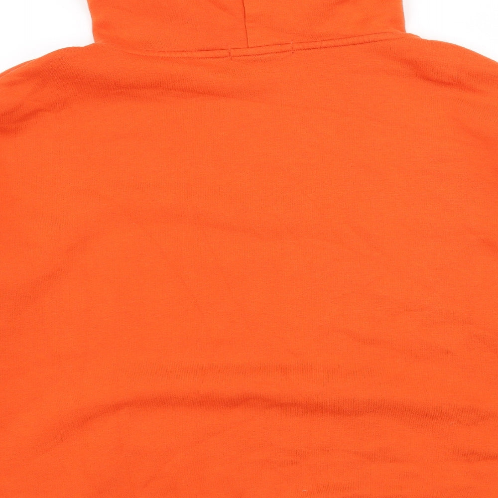 Priamrk Womens Orange  Jersey Pullover Hoodie Size 14