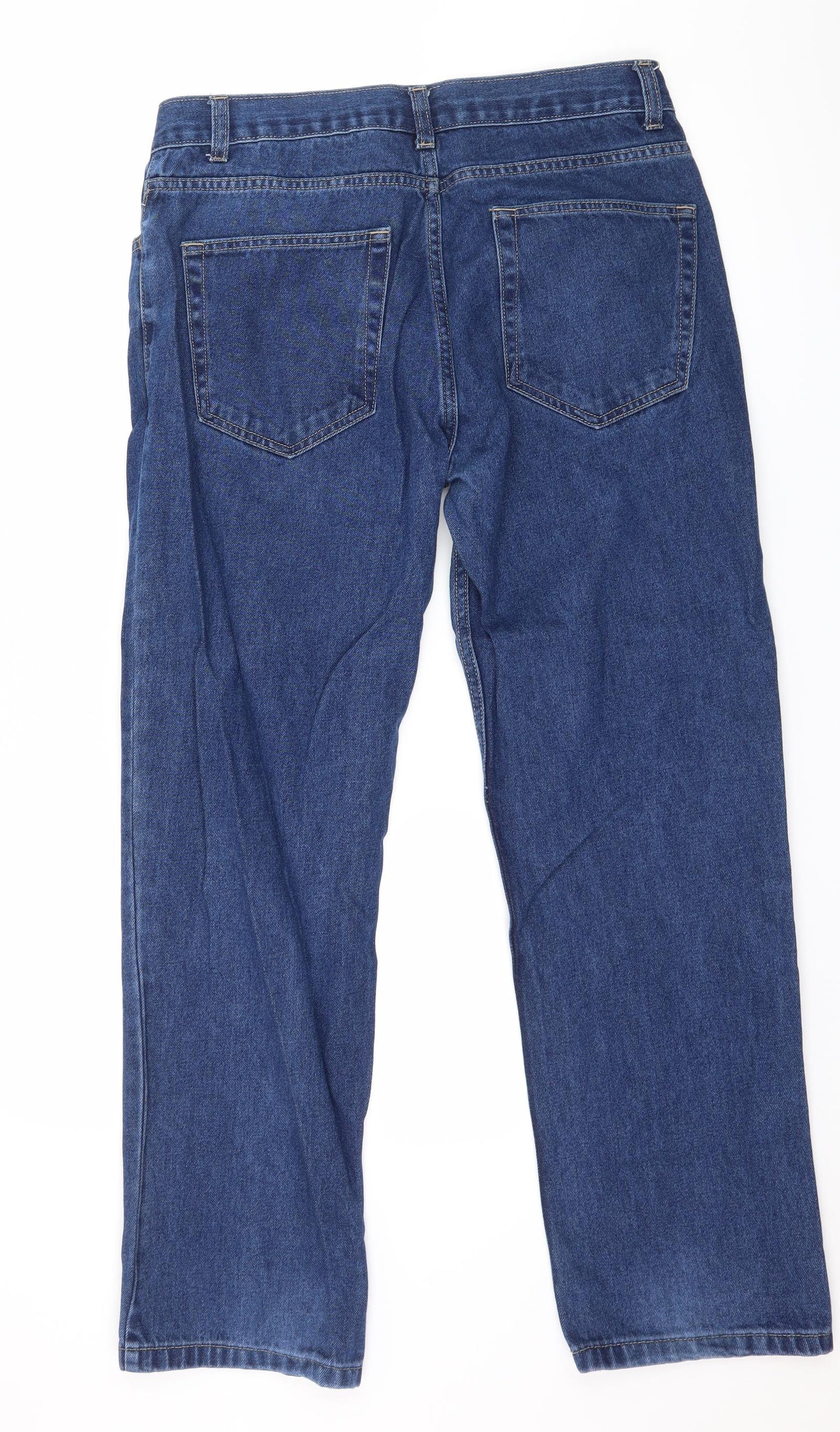 George Mens Blue  Denim Straight Jeans Size 32 in L30 in