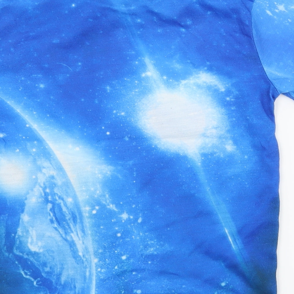 George Boys Blue  Jersey Basic T-Shirt Size 6-7 Years  - Space T-Rex