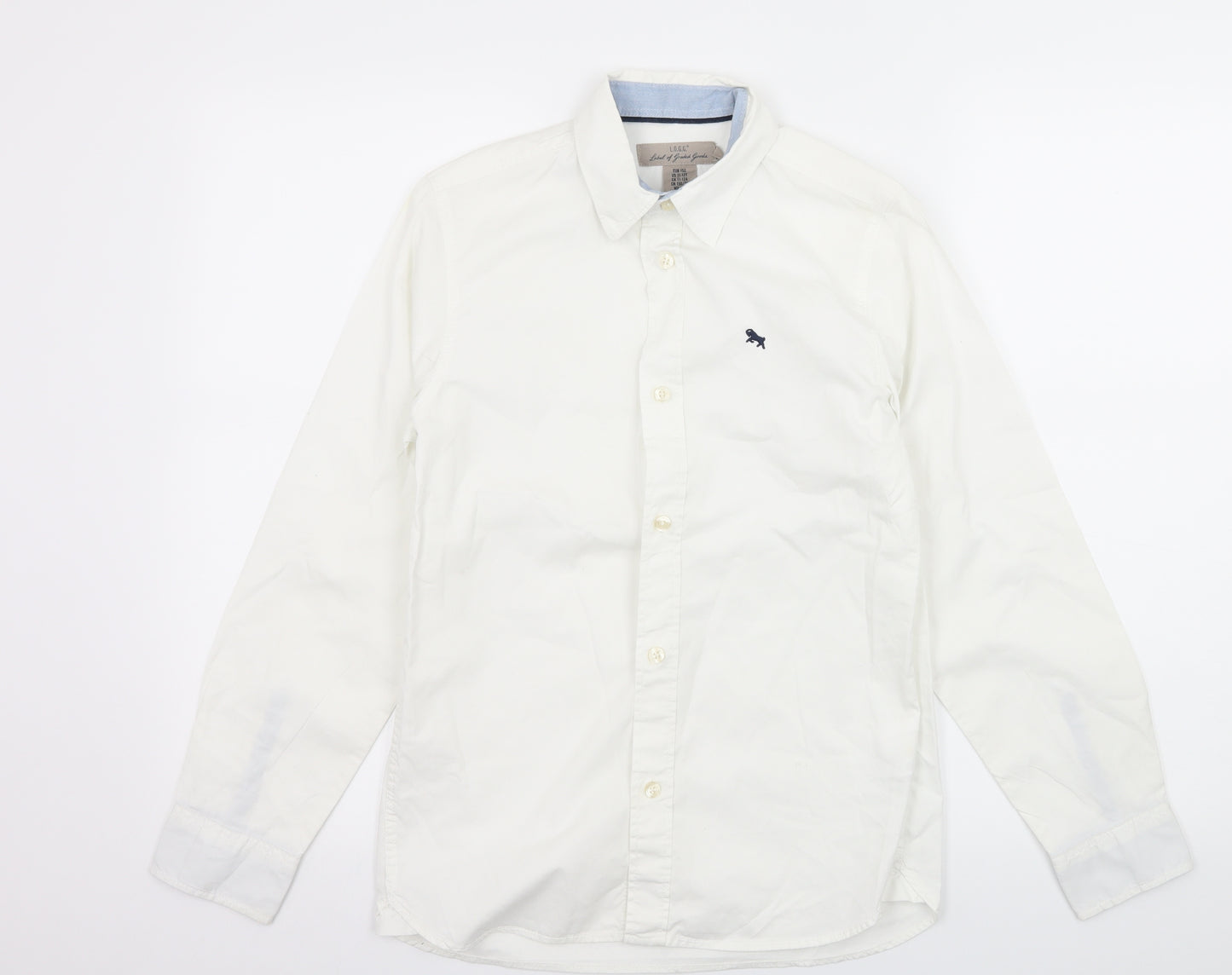H&M Boys White   Basic Button-Up Size 12 Years