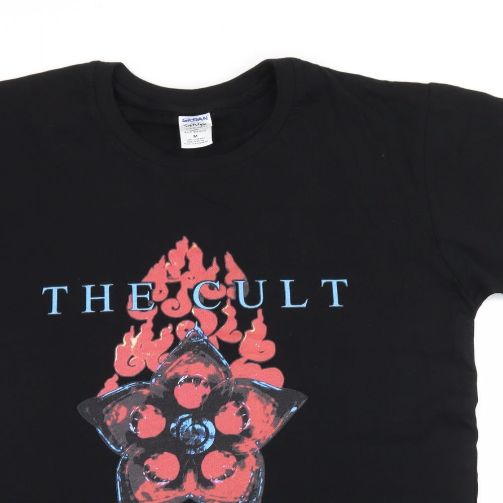 Gildan Mens Black  Jersey  T-Shirt Size M  - The Cult