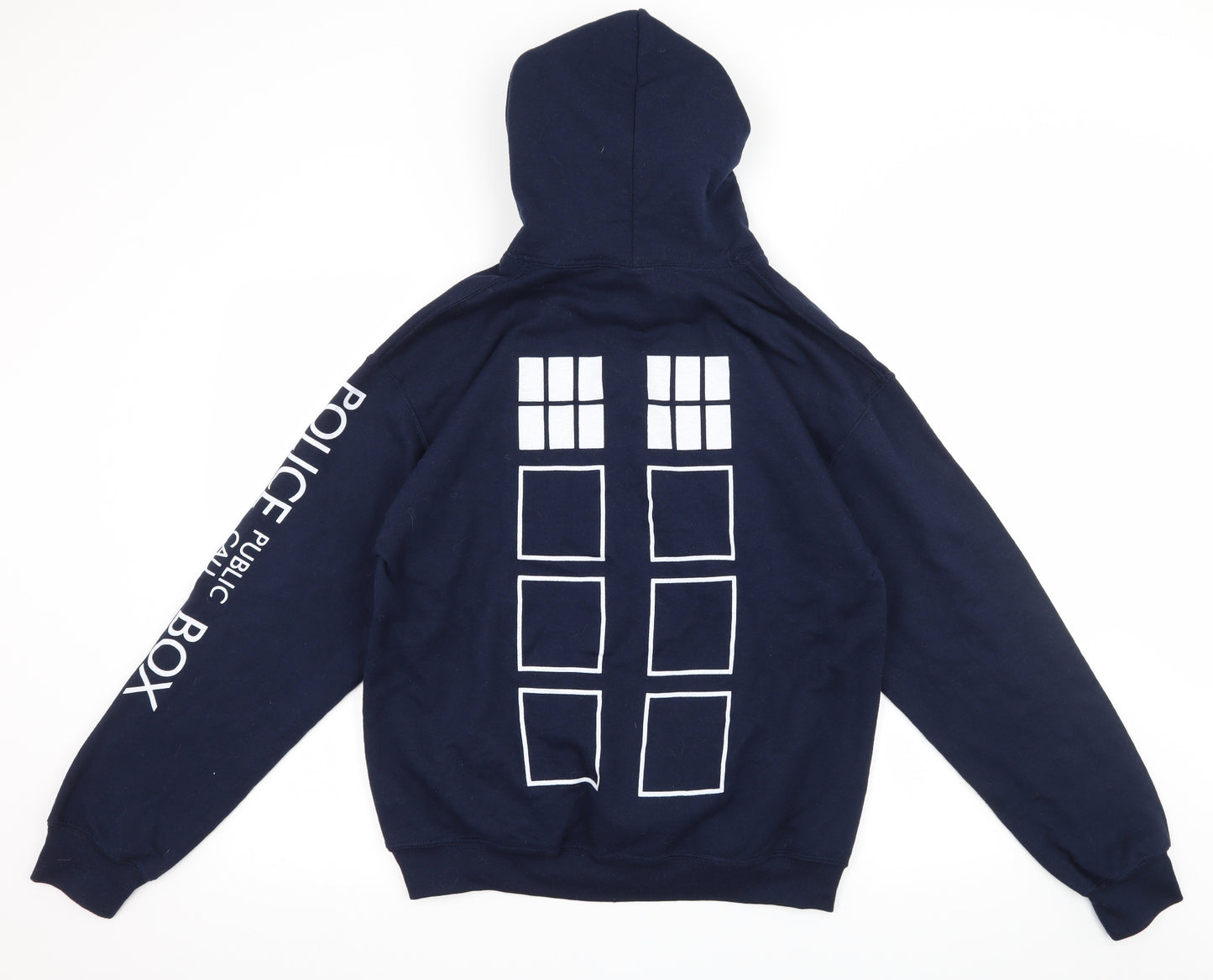 Doctor Who Mens Blue  Jersey Pullover Hoodie Size M  - Doctor Who