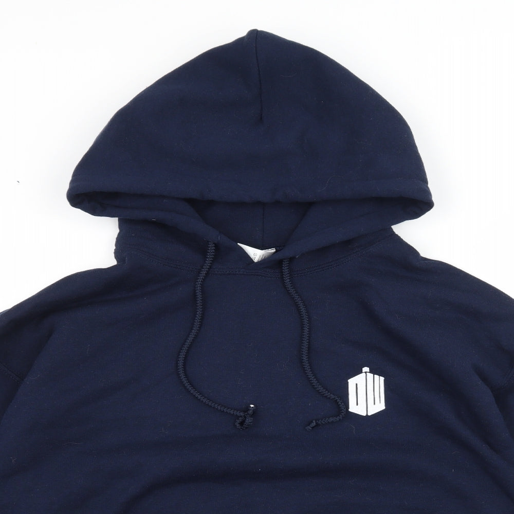 Doctor Who Mens Blue  Jersey Pullover Hoodie Size M  - Doctor Who