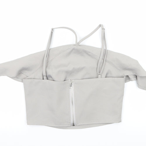 Missguided Womens Grey   Basic Blouse Size 4
