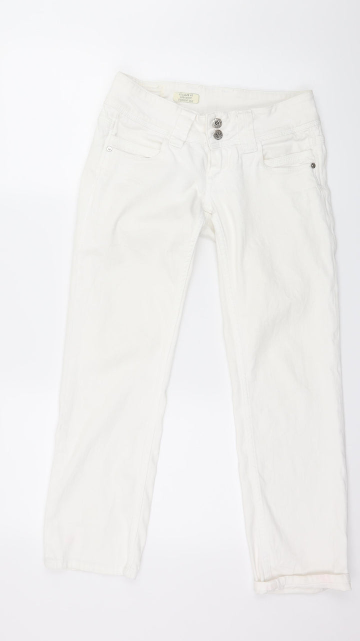Pepe Jeans Womens White Denim Straight Jeans Size 26 in L26 in