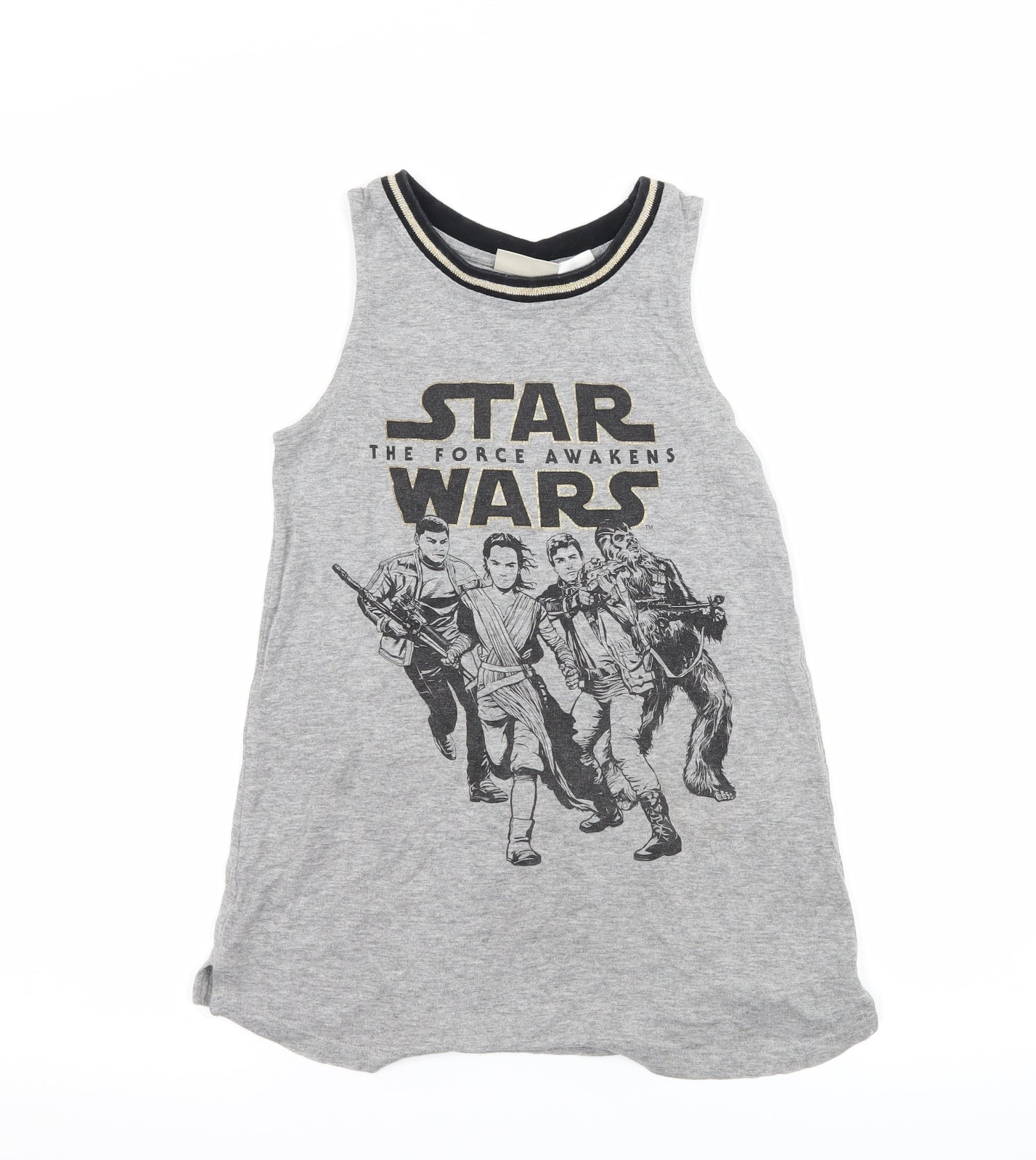 NEXT Girls Grey  Jersey Basic Tank Size 8 Years  - Star Wars