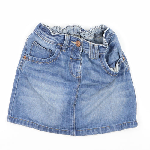 NEXT Girls Blue  Denim A-Line Skirt Size 5-6 Years