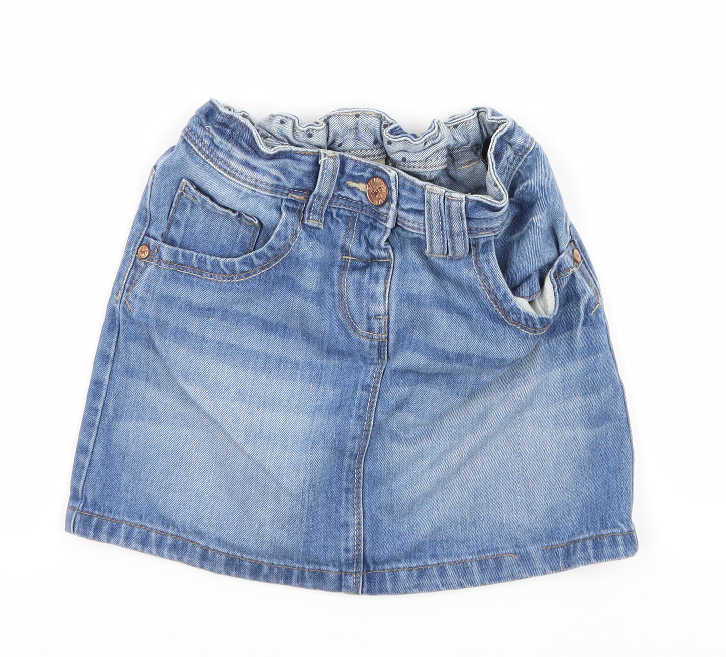 NEXT Girls Blue  Denim A-Line Skirt Size 5-6 Years