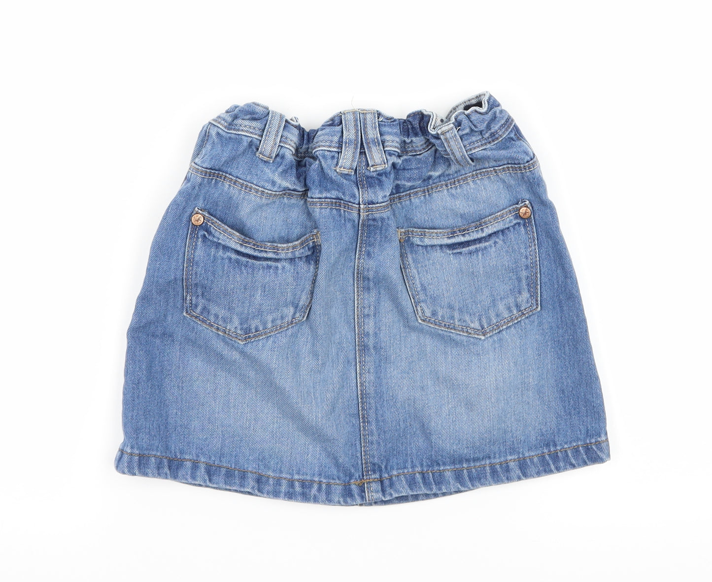 NEXT Girls Blue  Denim A-Line Skirt Size 5-6 Years