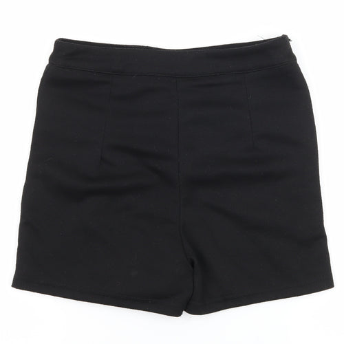 Missguided Womens Black Geometric Jersey Hot Pants Shorts Size 8