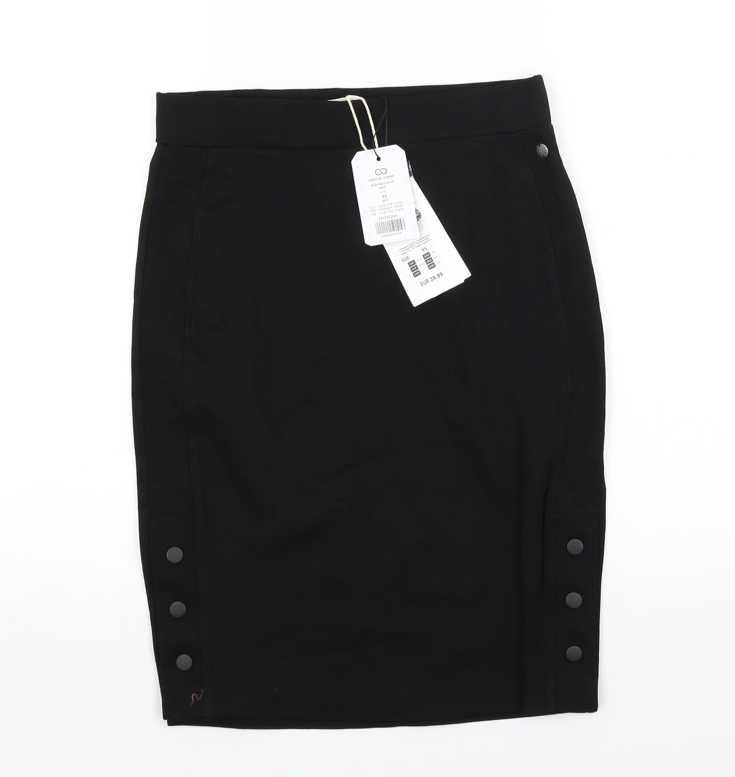 Garcia Womens Black  Denim A-Line Skirt Size XS