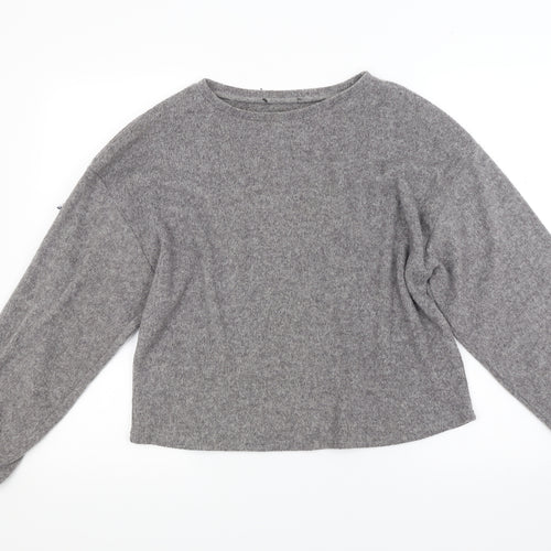 New Look Womens Grey  Knit Pullover Jumper Size M