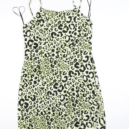Primark Womens Yellow Animal Print  Tunic Tank Size 12