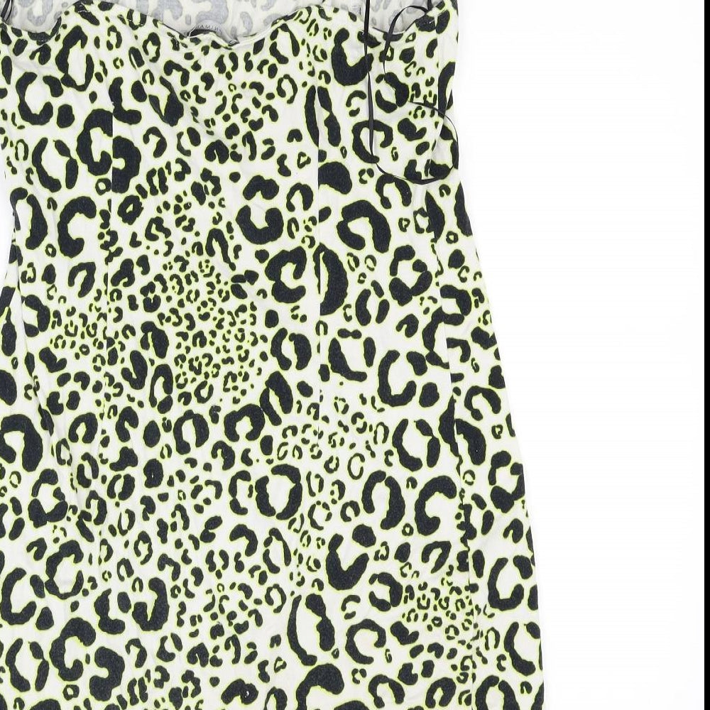 Primark Womens Yellow Animal Print  Tunic Tank Size 12