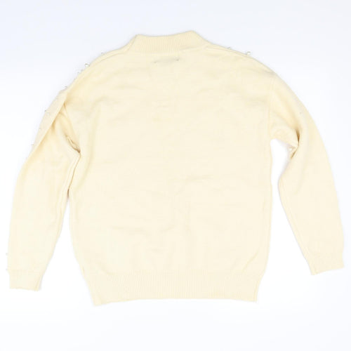 Studio Womens Yellow  Knit Pullover Jumper Size 12