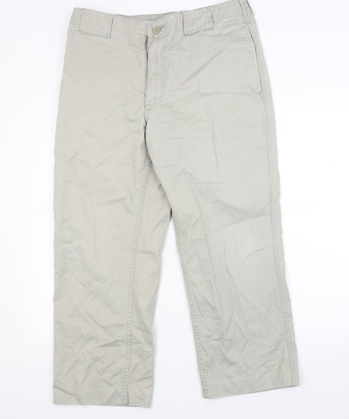 Marks and Spencer Mens Beige  Denim Chino Trousers Size 36 L29 in