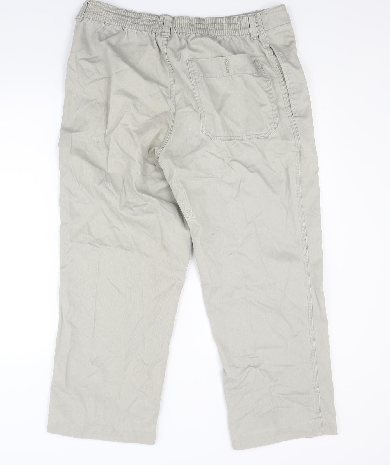 Marks and Spencer Mens Beige  Denim Chino Trousers Size 36 L29 in