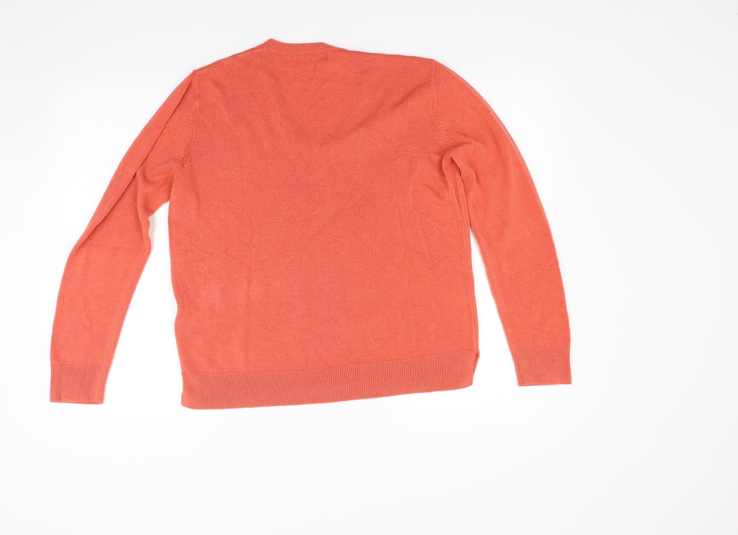 Marks and Spencer Womens Orange  Knit Pullover Jumper Size 16