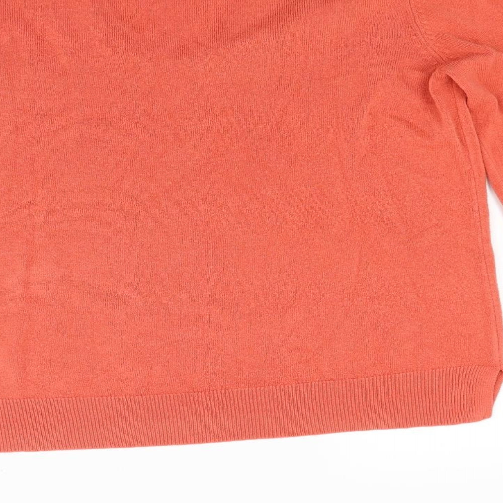 Marks and Spencer Womens Orange  Knit Pullover Jumper Size 16