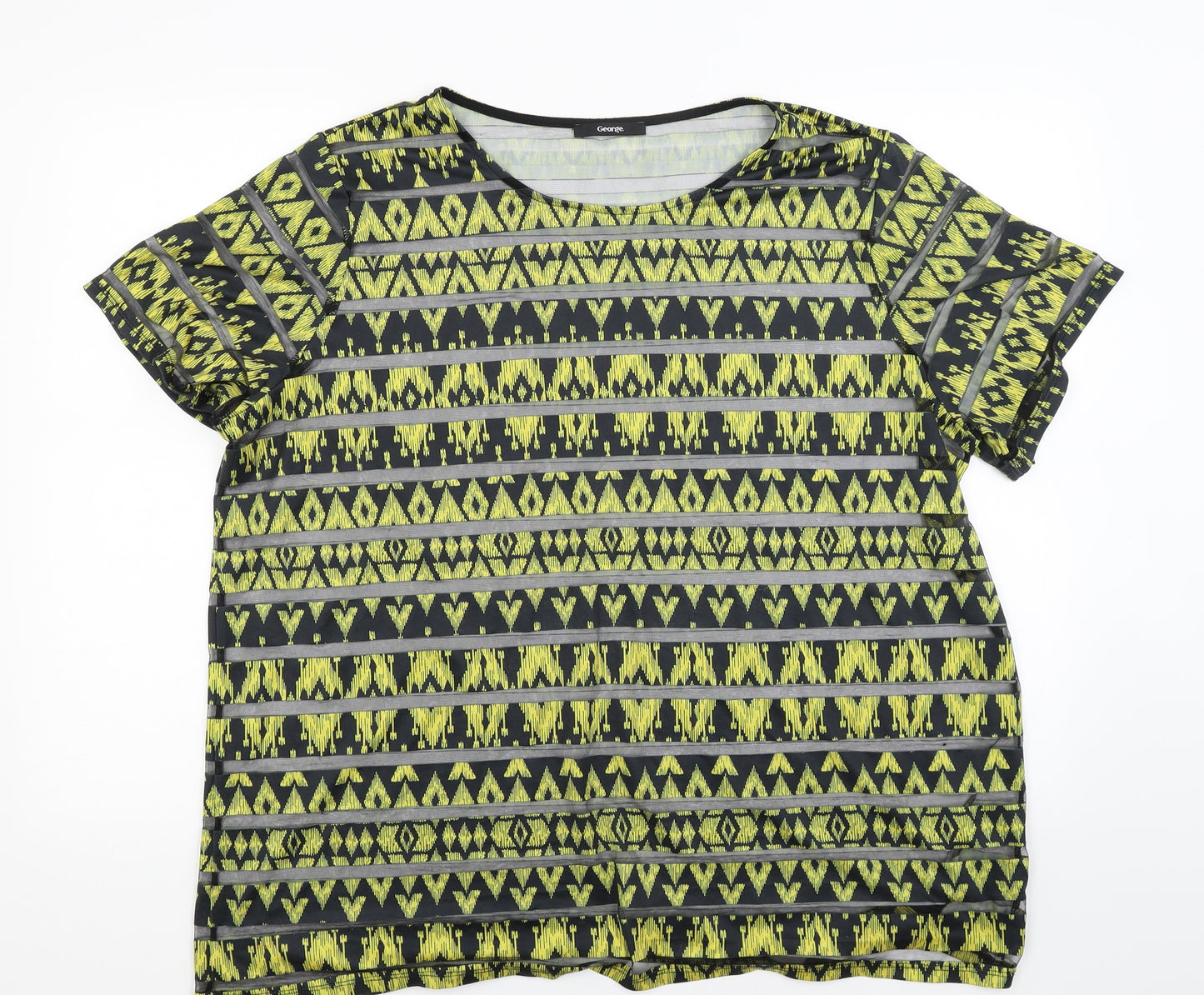 George Womens Yellow   Basic T-Shirt Size 22