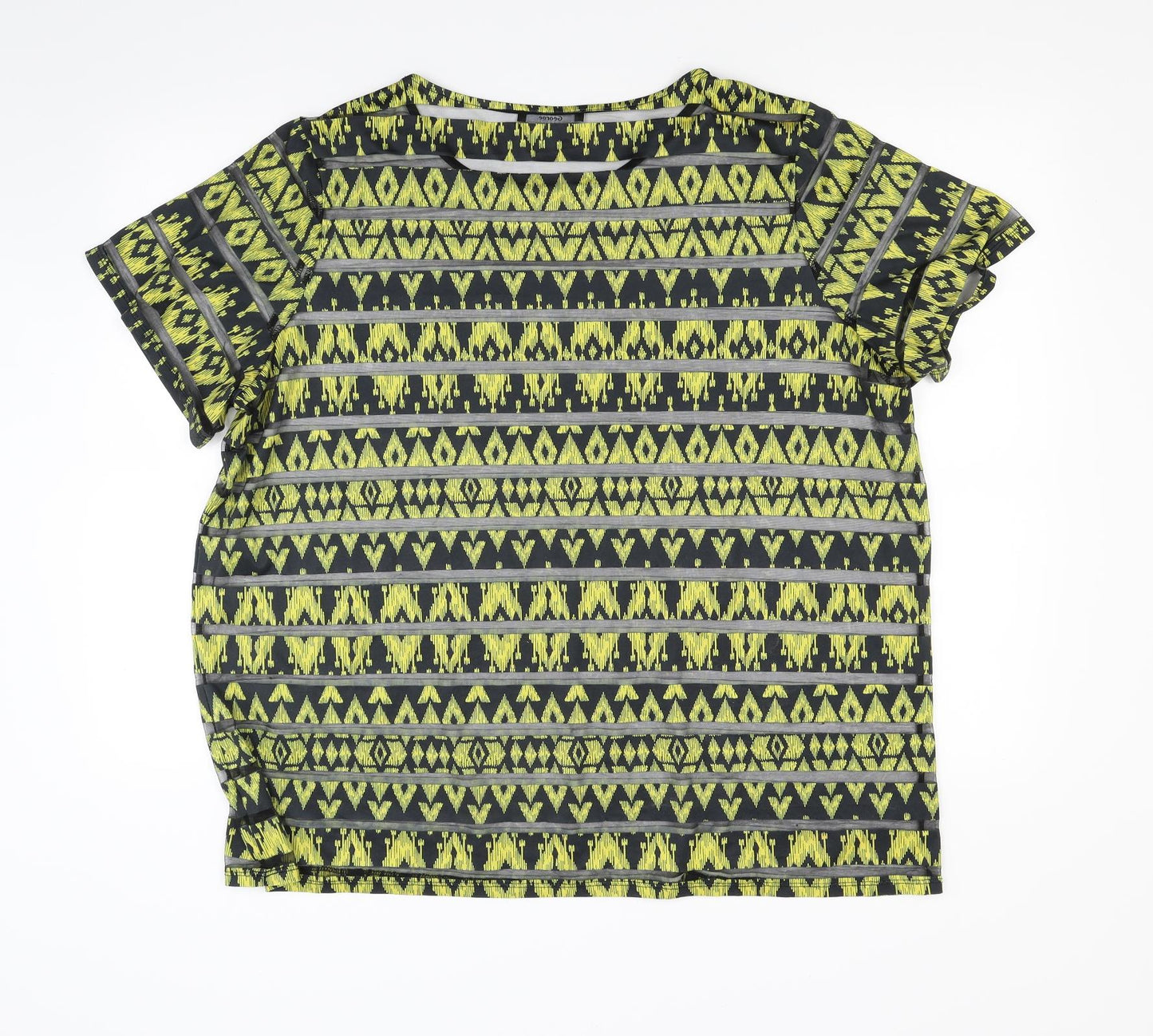 George Womens Yellow   Basic T-Shirt Size 22