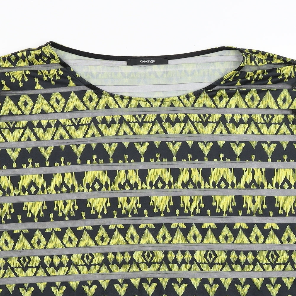 George Womens Yellow   Basic T-Shirt Size 22