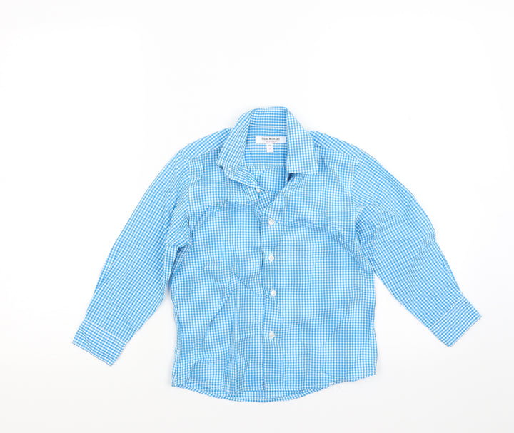 Izaac Mizrahi Boys Blue Check Basic Button-Up Size 5 Years
