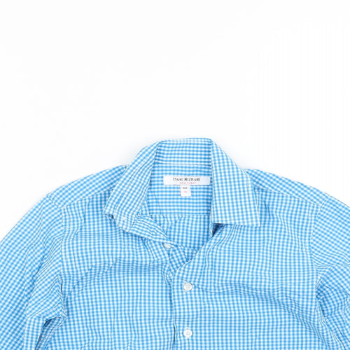 Izaac Mizrahi Boys Blue Check  Basic Button-Up Size 5 Years
