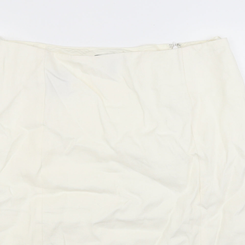 Ralph Lauren Womens White   A-Line Skirt Size 12  - Lined