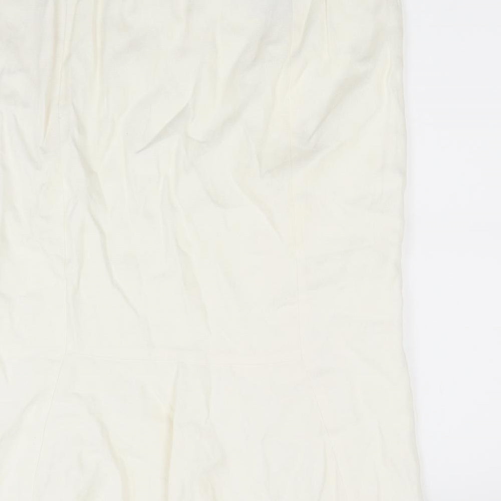 Ralph Lauren Womens White   A-Line Skirt Size 12  - Lined