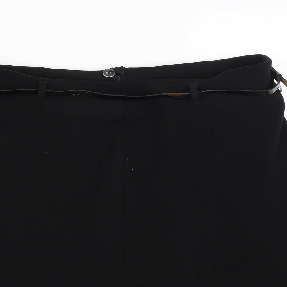 APANAGE Womens Black   A-Line Skirt Size 16