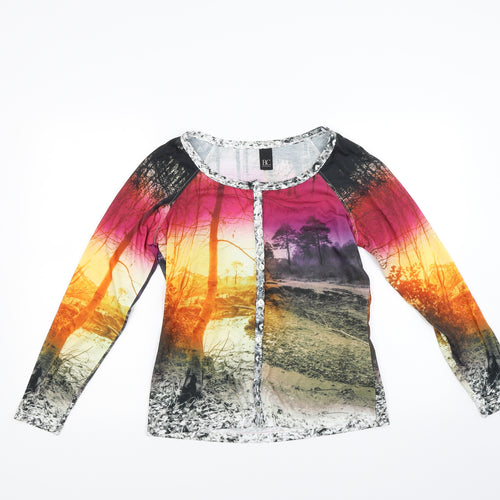 B.C. Best Connections Womens Multicoloured  Jersey Pullover Sweatshirt Size 10