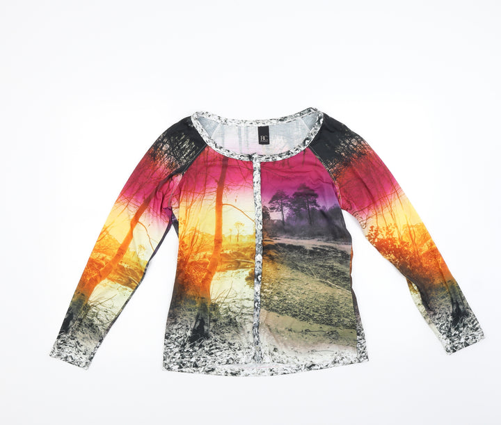 B.C. Best Connections Womens Multicoloured  Jersey Pullover Sweatshirt Size 10