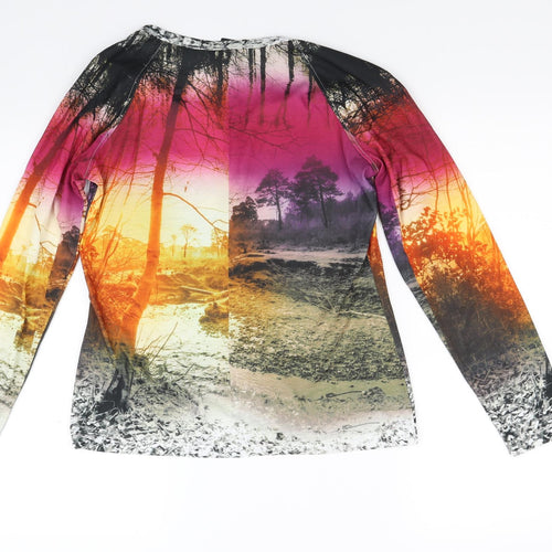 B.C. Best Connections Womens Multicoloured  Jersey Pullover Sweatshirt Size 10