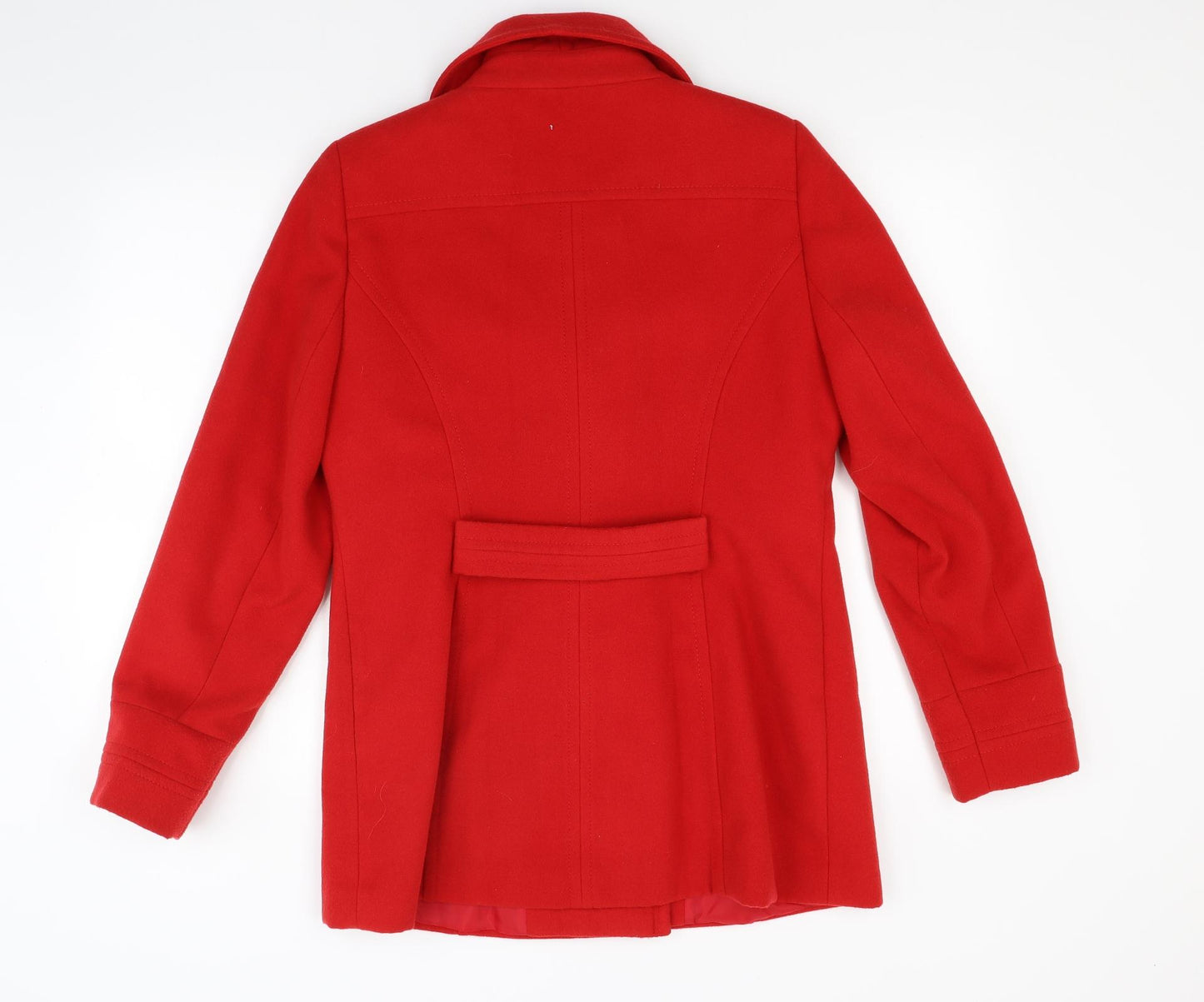 BHS Womens Red  Knit Overcoat Coat Size 14