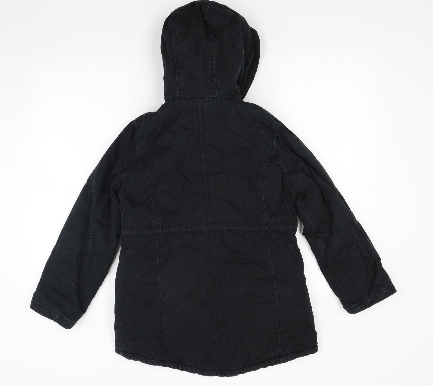 Candy Couture Girls Black   Parka Coat Size 11 Years