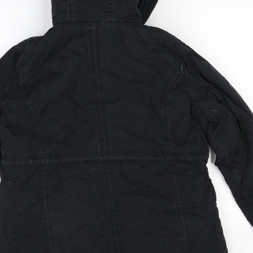Candy Couture Girls Black   Parka Coat Size 11 Years