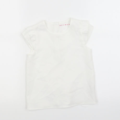 Nutmeg Girls White   Basic Blouse Size 7-8 Years