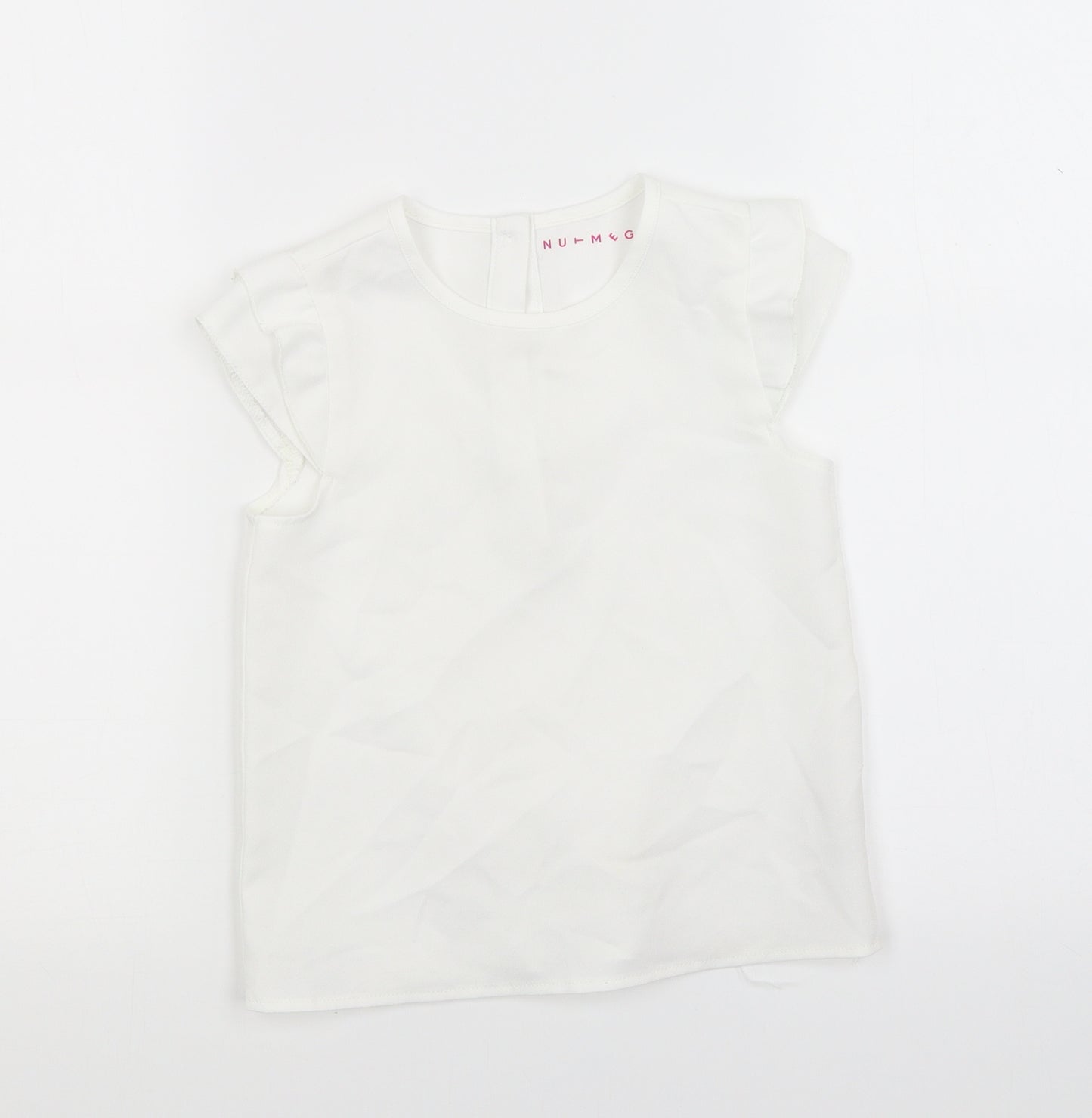 Nutmeg Girls White   Basic Blouse Size 7-8 Years