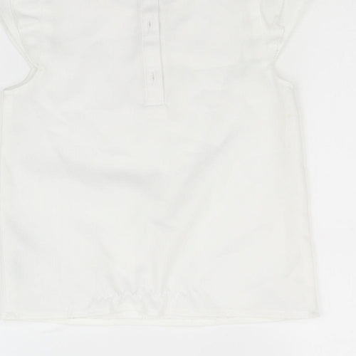 Nutmeg Girls White   Basic Blouse Size 7-8 Years