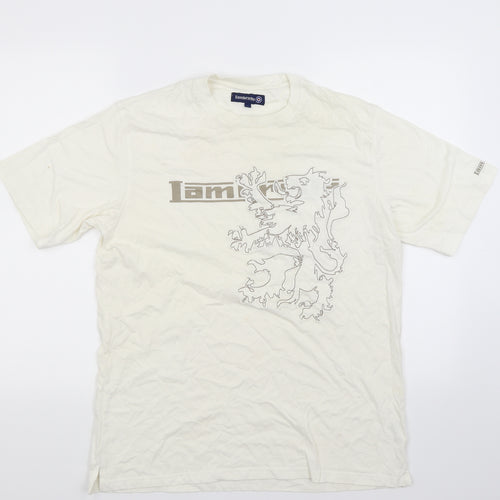 Lambretta Mens White  Jersey  T-Shirt Size M