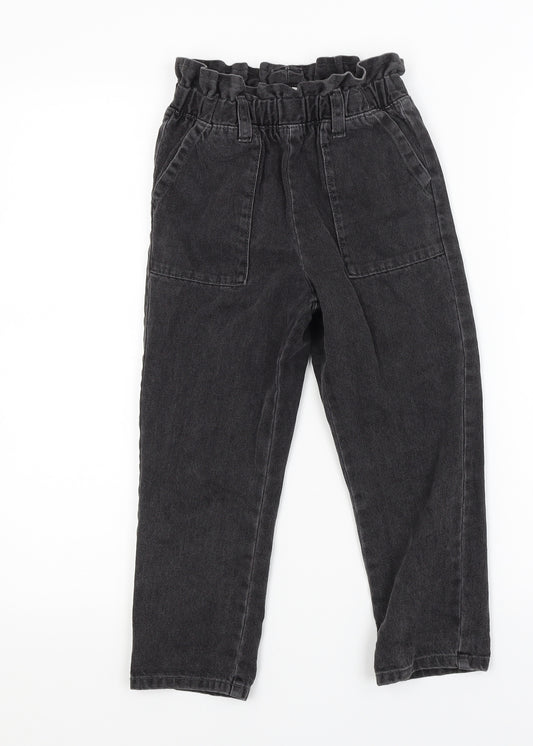 NEXT Boys Black  Denim Straight Jeans Size 7 Years