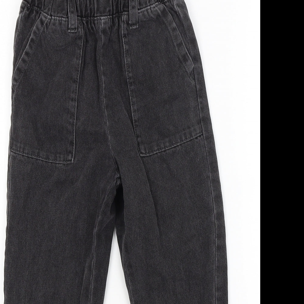 NEXT Boys Black  Denim Straight Jeans Size 7 Years