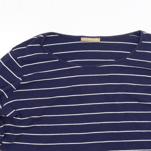 Avenue Womens Blue Striped  Pullover Jumper Size 16