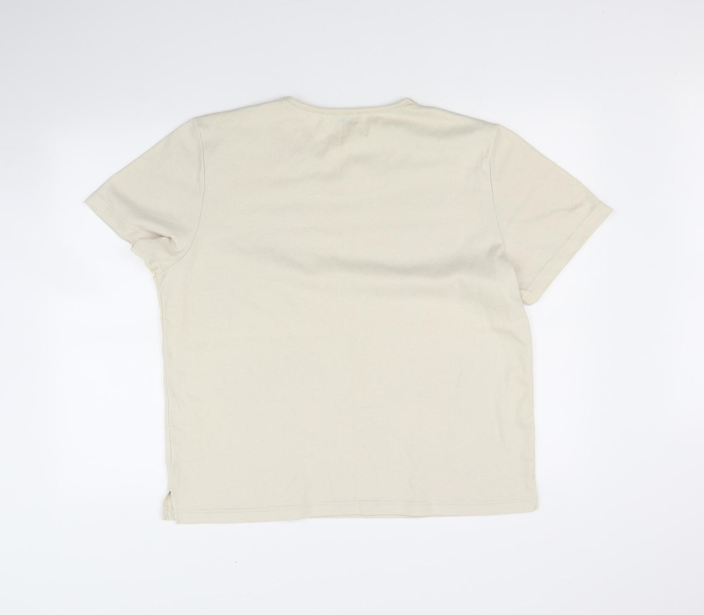 Fay Louise Womens Beige   Basic T-Shirt Size L