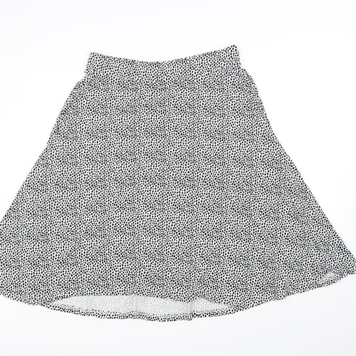 m&S Womens Silver Houndstooth  A-Line Skirt Size 16