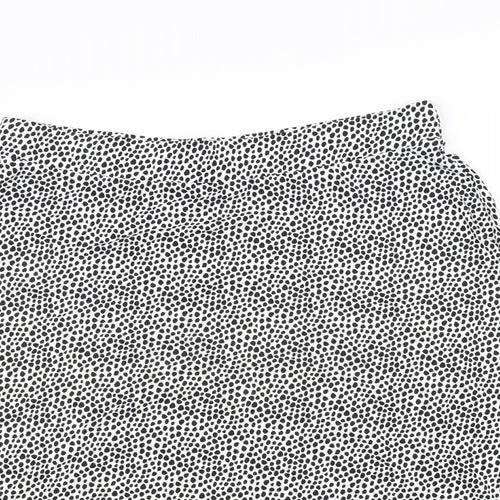 m&S Womens Silver Houndstooth  A-Line Skirt Size 16