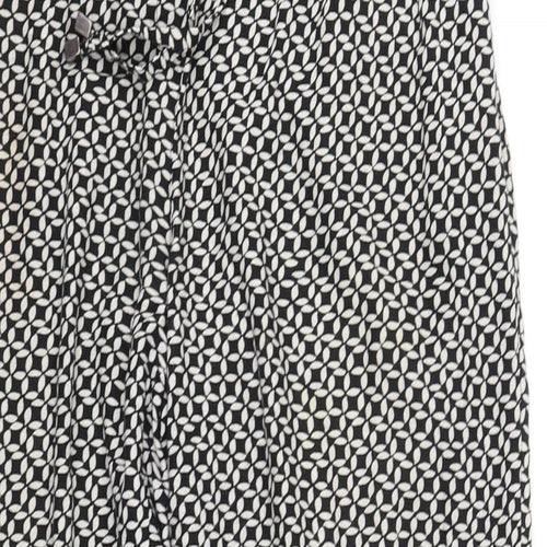 DEBINHAMS Womens Black Geometric  Trousers  Size 12 L27 in
